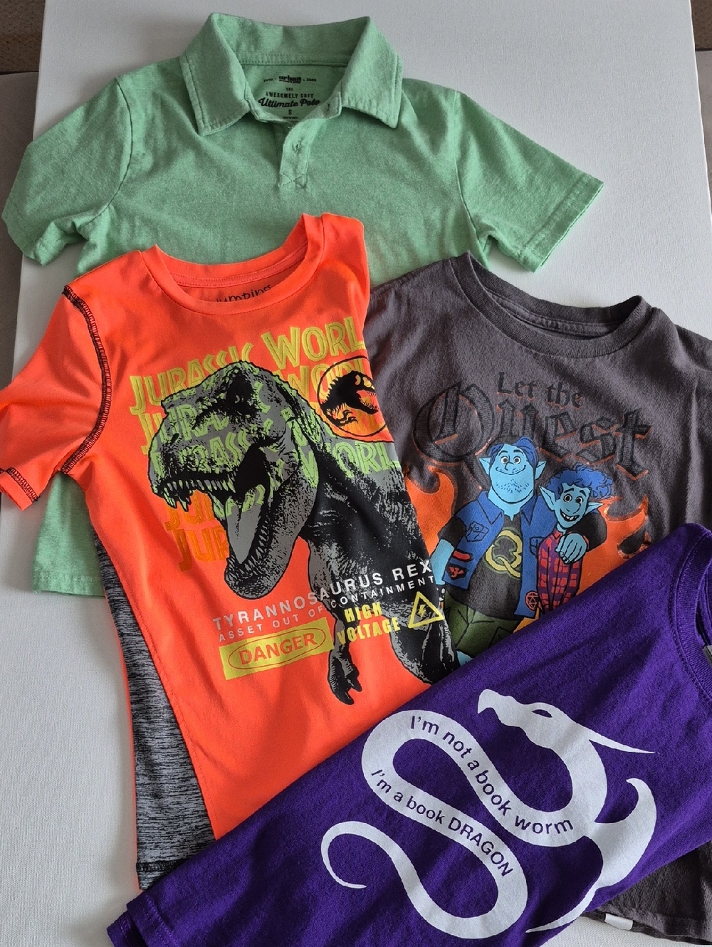 Disney, Universal, Urban Pipeline Boy's Tees Set, Jurrasic World & ONWARDS